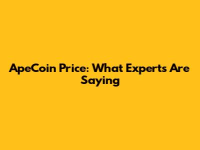 ApeCoin Price: What Experts Are Saying