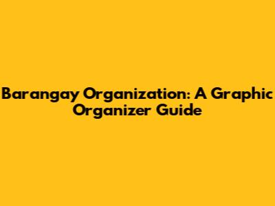 Barangay Organization: A Graphic Organizer Guide