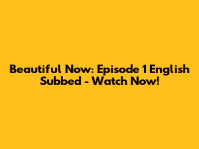 Beautiful Now: Episode 1 English Subbed - Watch Now!
