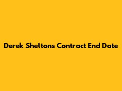 Derek Shelton's Contract End Date