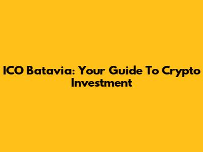 ICO Batavia: Your Guide To Crypto Investment
