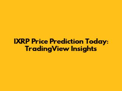 IXRP Price Prediction Today: TradingView Insights