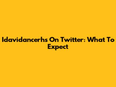 Idavidancerhs On Twitter: What To Expect