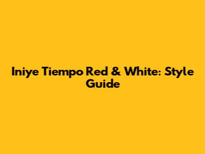 Iniye Tiempo Red & White: Style Guide