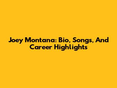 Joey Montana: Bio, Songs, And Career Highlights