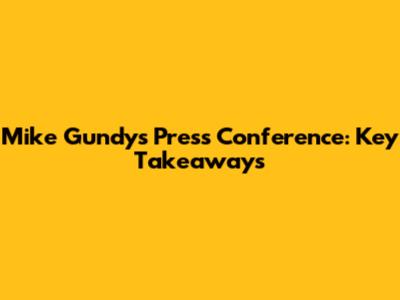 Mike Gundy's Press Conference: Key Takeaways