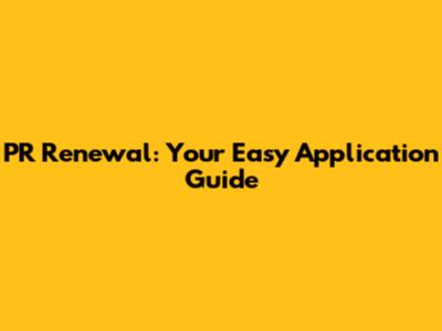PR Renewal: Your Easy Application Guide