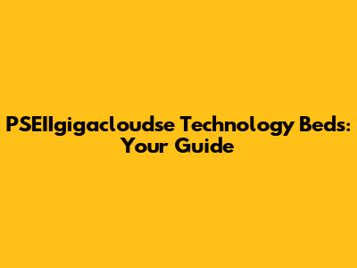 PSEIIgigacloudse Technology Beds: Your Guide