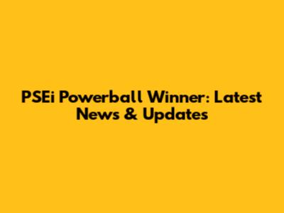 PSEi Powerball Winner: Latest News & Updates