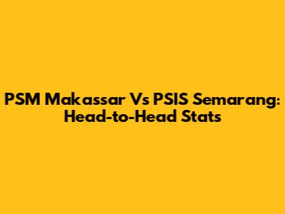 PSM Makassar Vs PSIS Semarang: Head-to-Head Stats