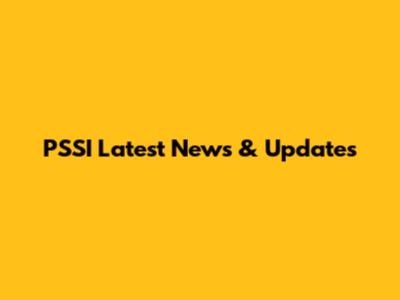PSSI Latest News & Updates