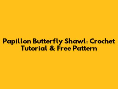 Papillon Butterfly Shawl: Crochet Tutorial & Free Pattern