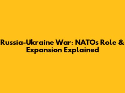 Russia-Ukraine War: NATO's Role & Expansion Explained