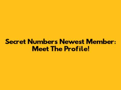 Secret Number's Newest Member: Meet The Profile!
