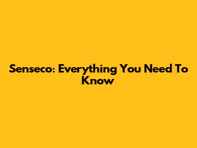 Senseco: Everything You Need To Know