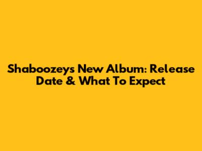 Shaboozey's New Album: Release Date & What To Expect