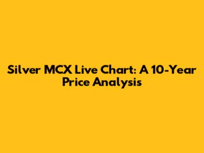 Silver MCX Live Chart: A 10-Year Price Analysis