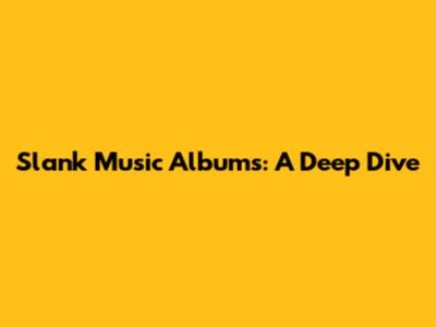 Slank Music Albums: A Deep Dive