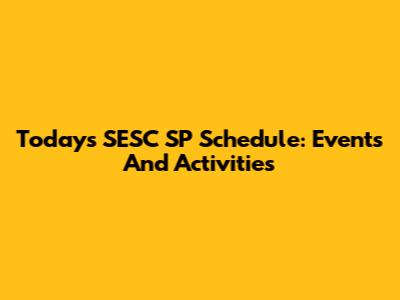 Today's SESC SP Schedule: Events And Activities